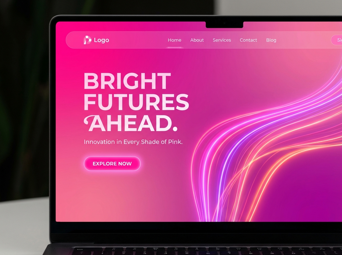 Unleash Vibrant Websites with Bright Pink Color website preview