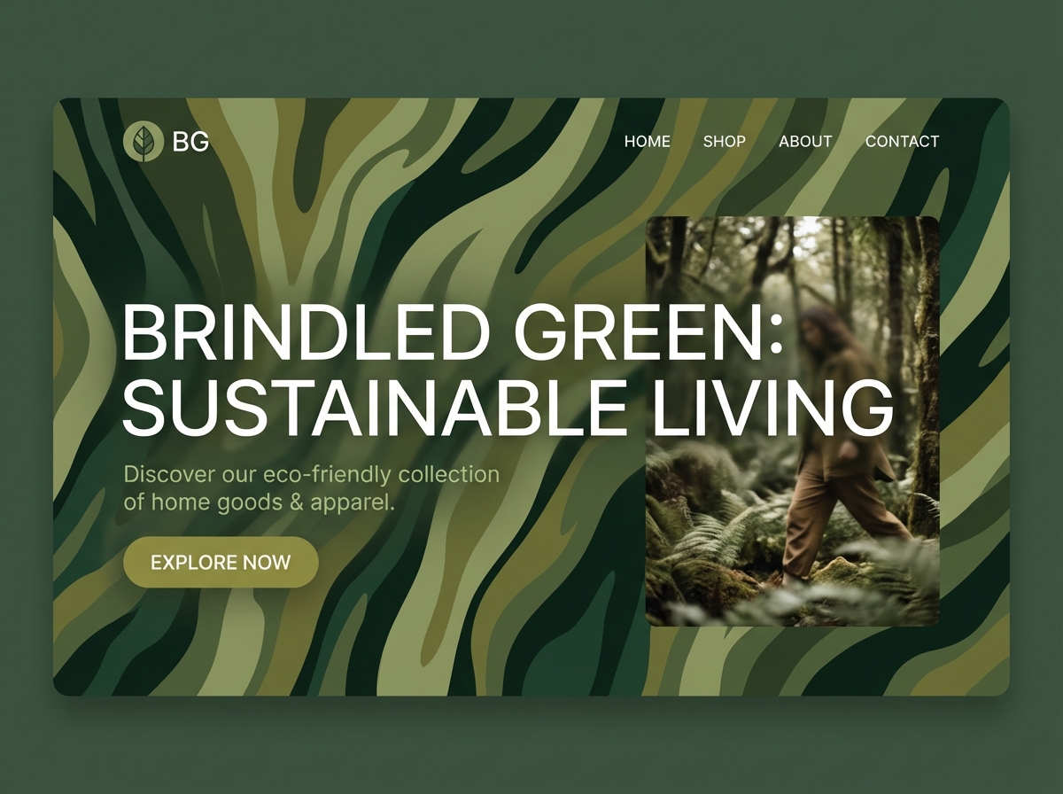 Unleash Your Creativity with Brindled Green Color website preview