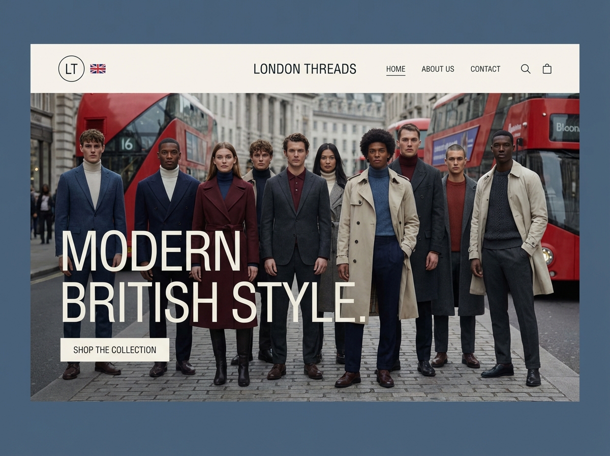 Build Your Iconic British Fashion Website website preview