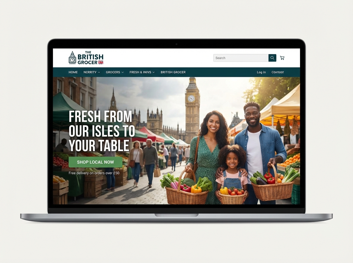 Build Your British Grocery Store Website Today website preview
