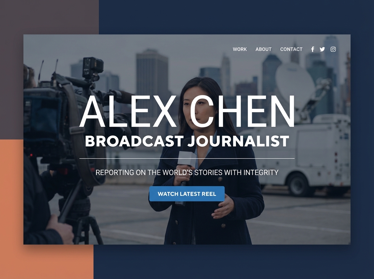 Build Your Professional Broadcast Journalist Portfolio website preview