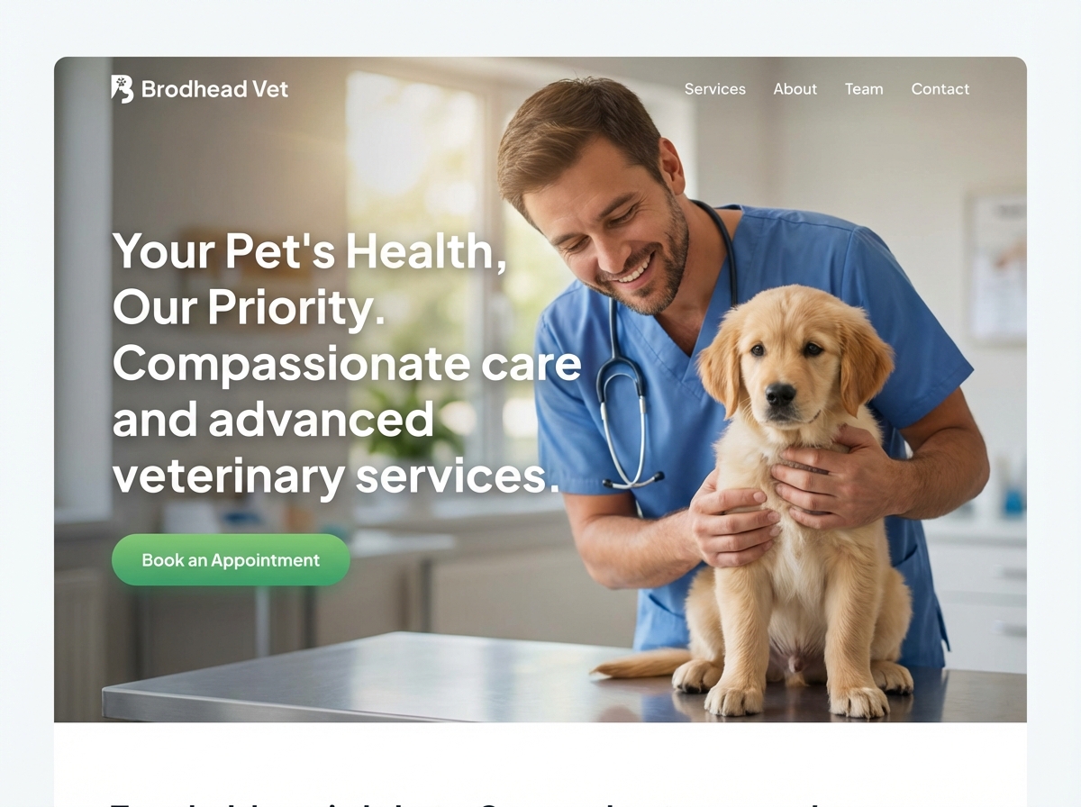 Build a Professional Brodhead Vet Website website preview