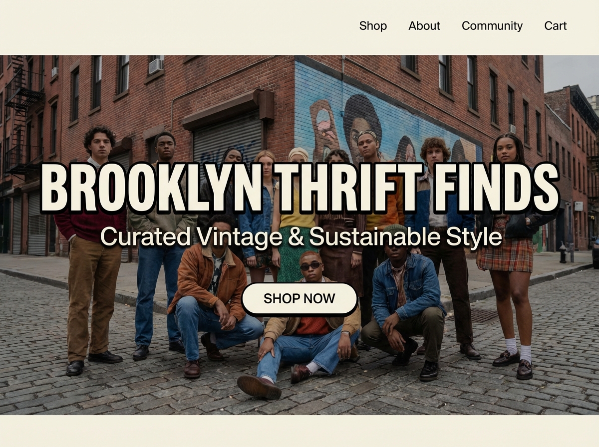 Build Your Brooklyn Thrift Store Website with Ease website preview