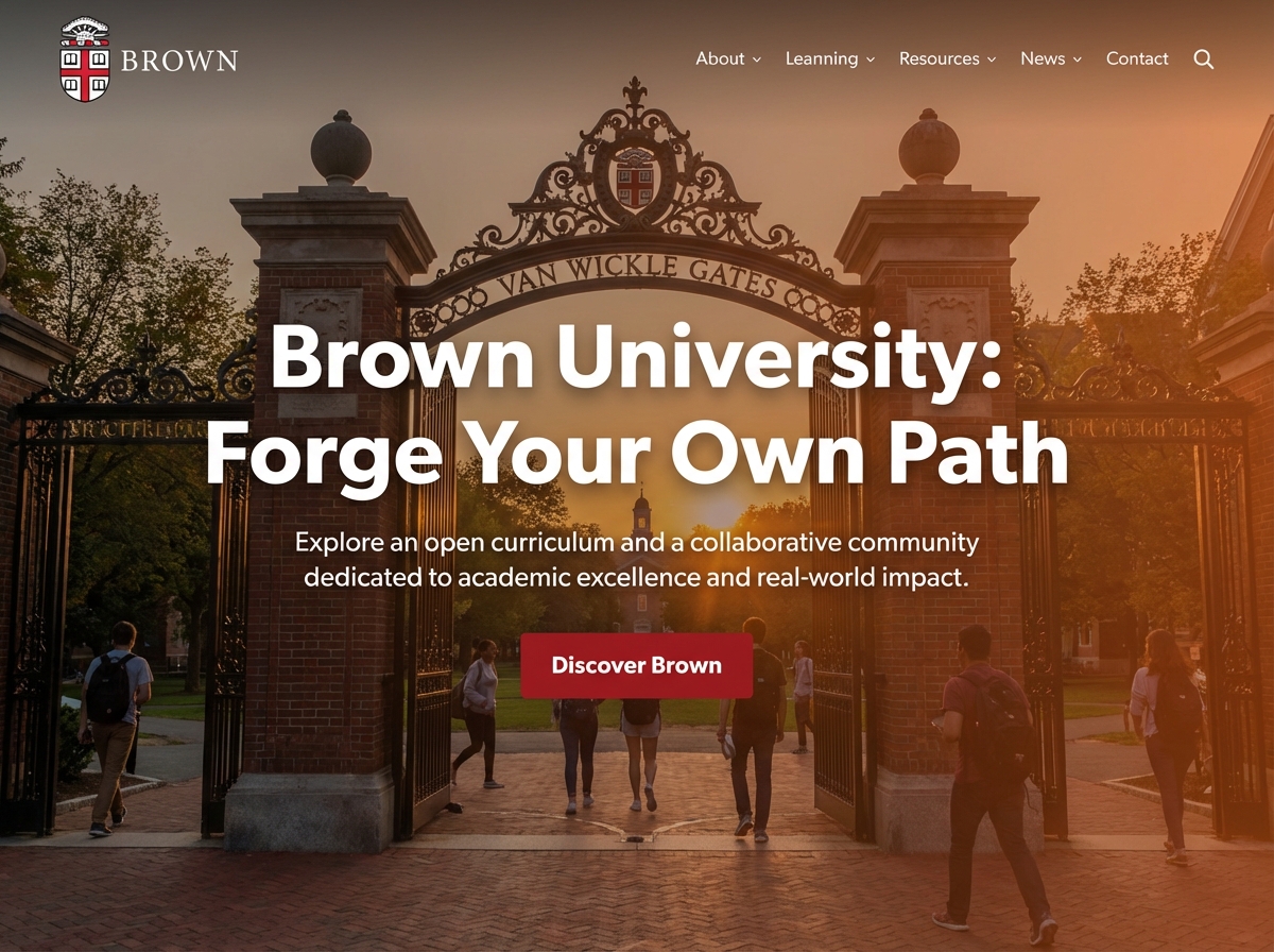 Create a Brown University Info Site Instantly | AI Builder website preview