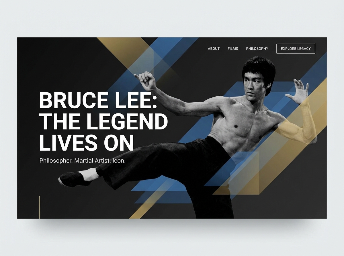 Build a Tribute Website for the Legend, Bruce Lee website preview