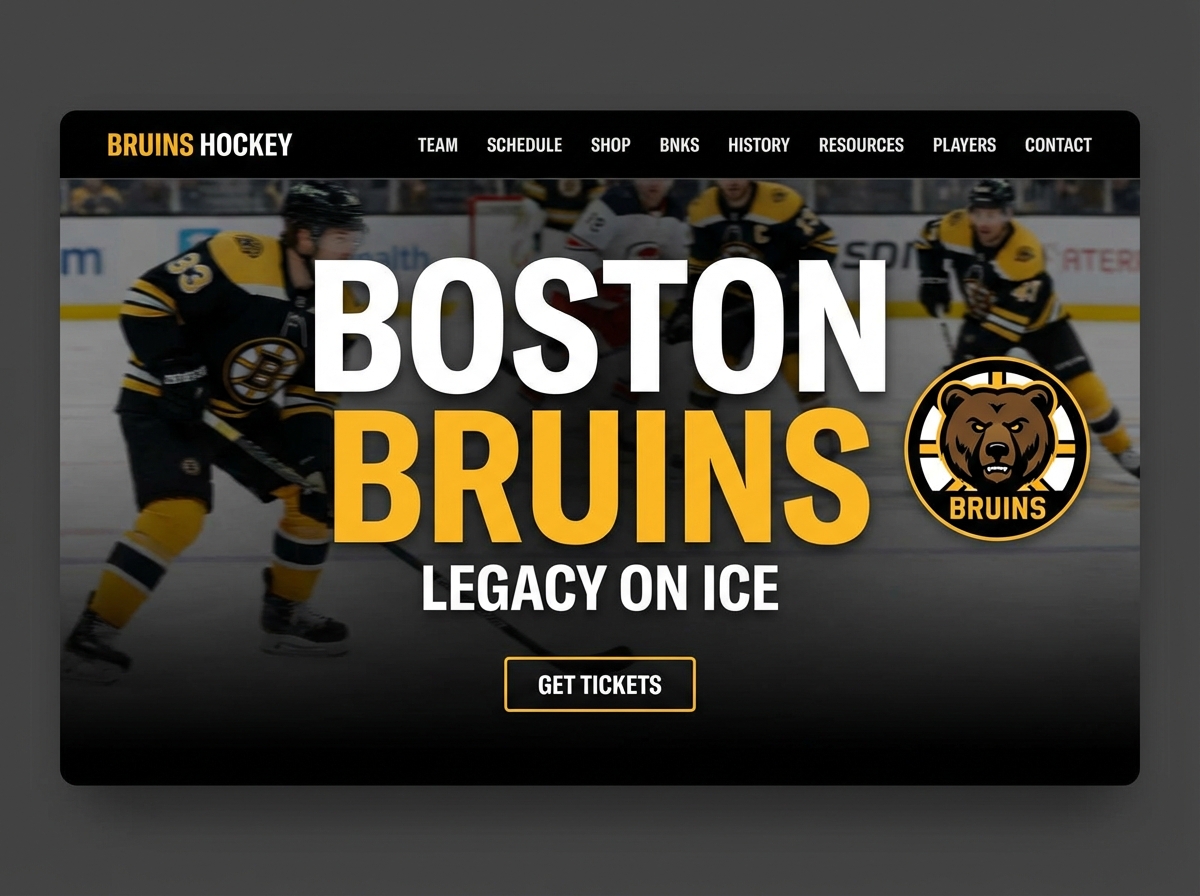 Build a Championship-Caliber Bruins Fan Site website preview