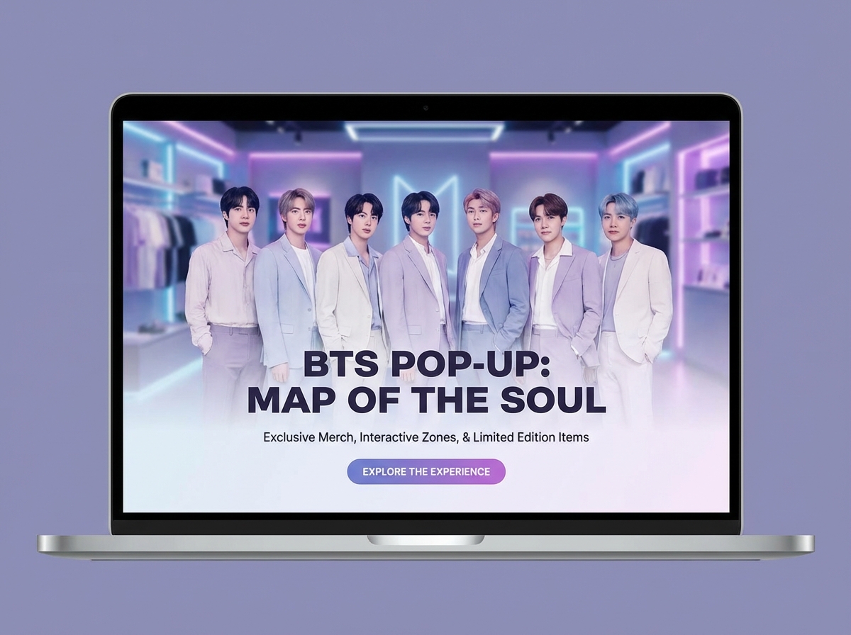 Build a Buzzworthy BTS Pop-Up Website website preview