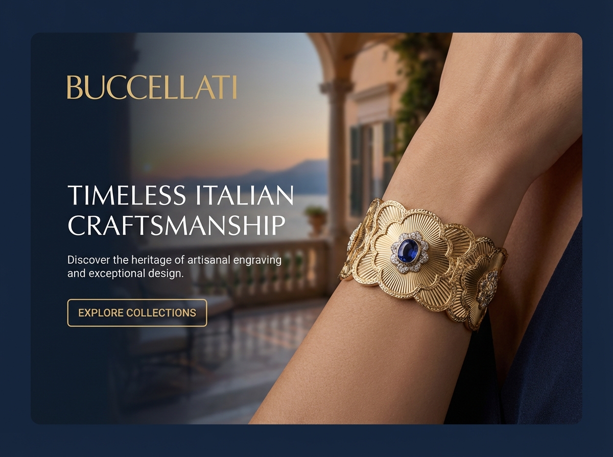 Make a Buccellati Style Jewelry Store | AI Builder website preview