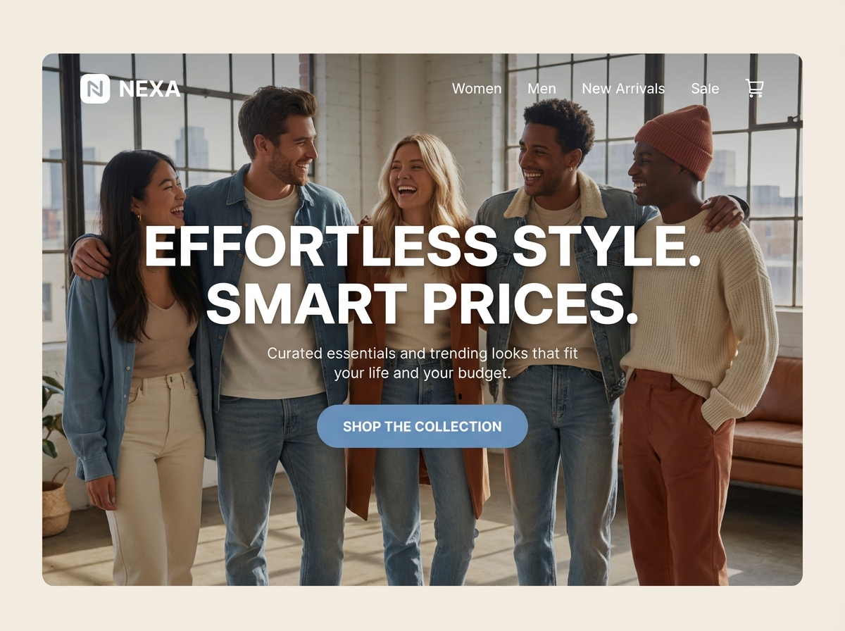 Build Your Own Online Budget Clothing Store website preview