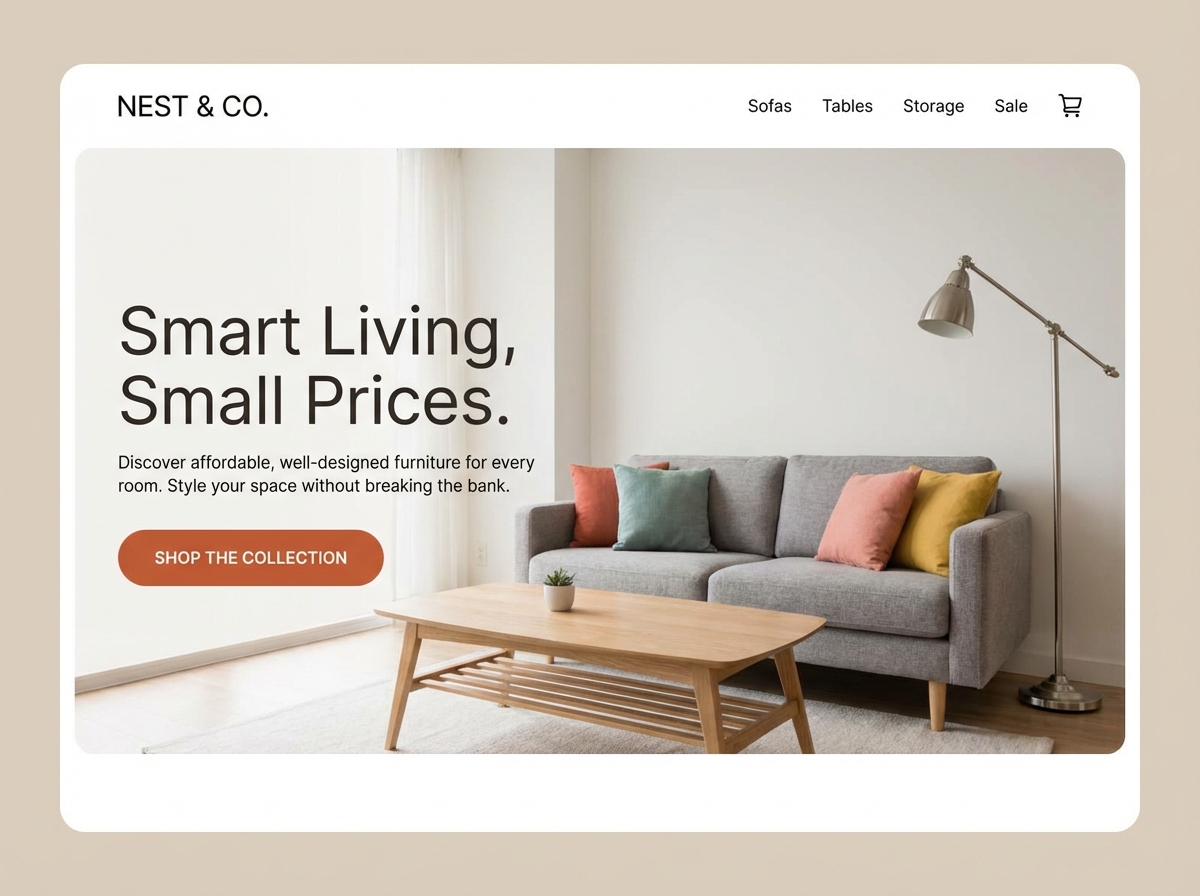 Build Your Dream Space with a Budget Furniture Website Builder website preview