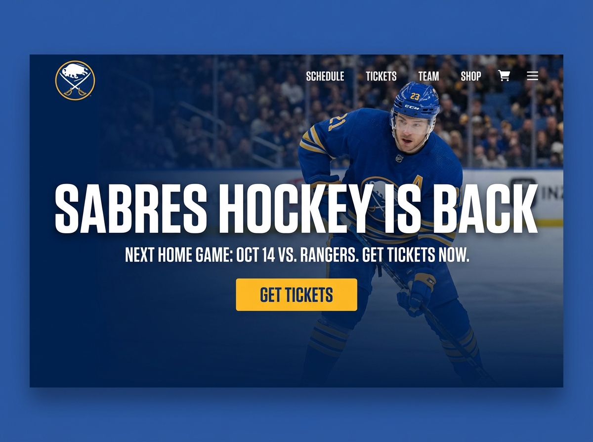 Create Your Ultimate Buffalo Sabres Fan Hub website preview