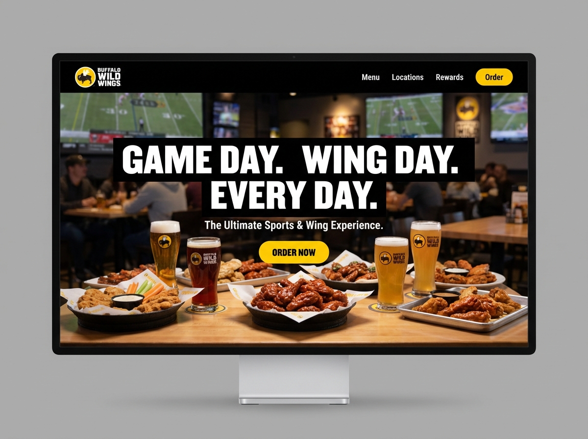 Build a Website as Dynamic as Your Buffalo Wild Wings Restaurant website preview