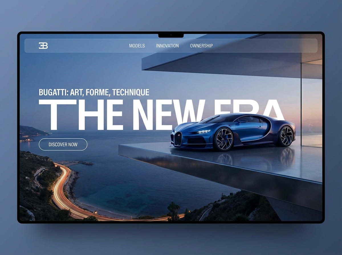 Build a Dazzling Digital Showroom for Your Bugatti website preview