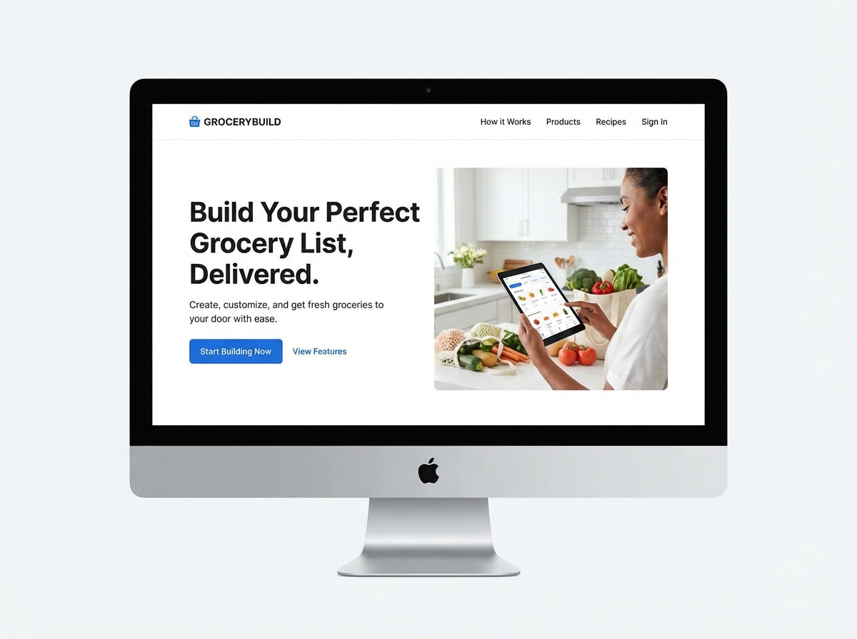 Seamlessly Build Your Online Grocery Store website preview