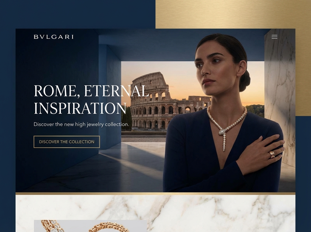 Create a Bulgari Style Luxury Online Store | AI Builder website preview