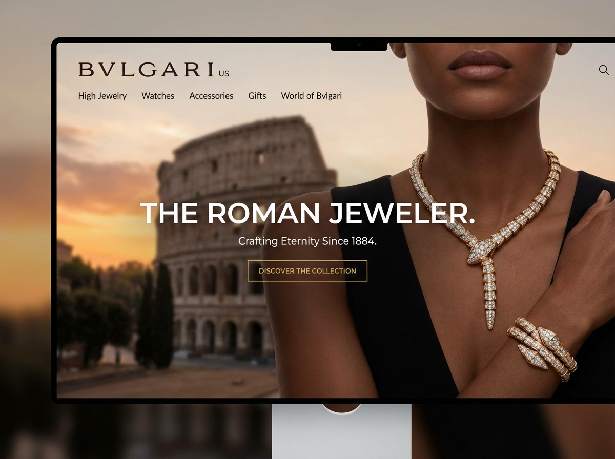 Build a Dazzling Online Presence for Bulgari in the US website preview