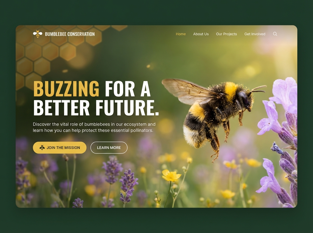 Build a Buzzing Website for Bumblebee Conservation website preview