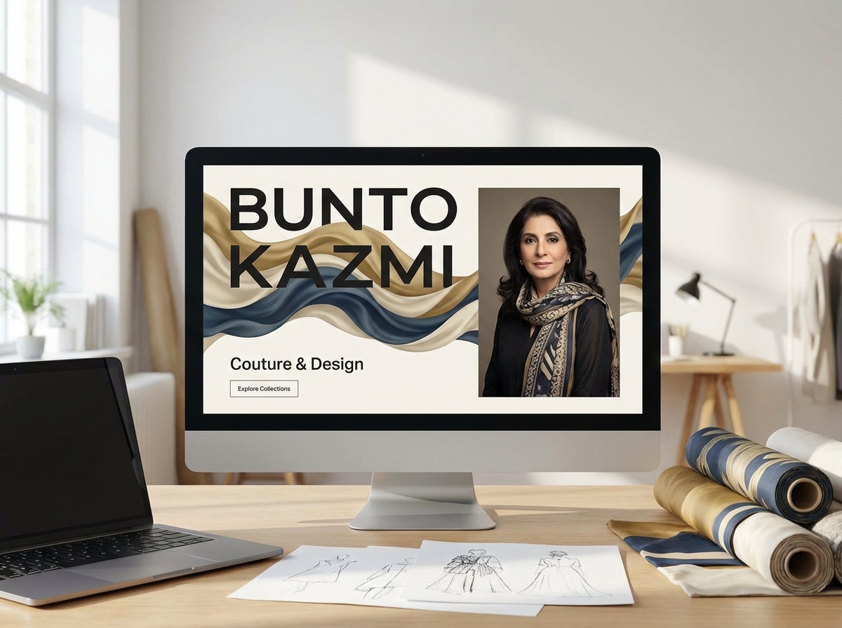 Create a Bunto Kazmi Inspired Bridal Site | AI Builder website preview
