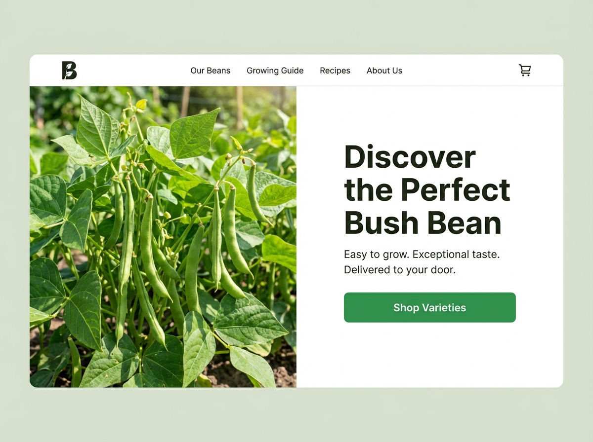 Cultivate Your Harvest with a Bush Beans Website Builder website preview