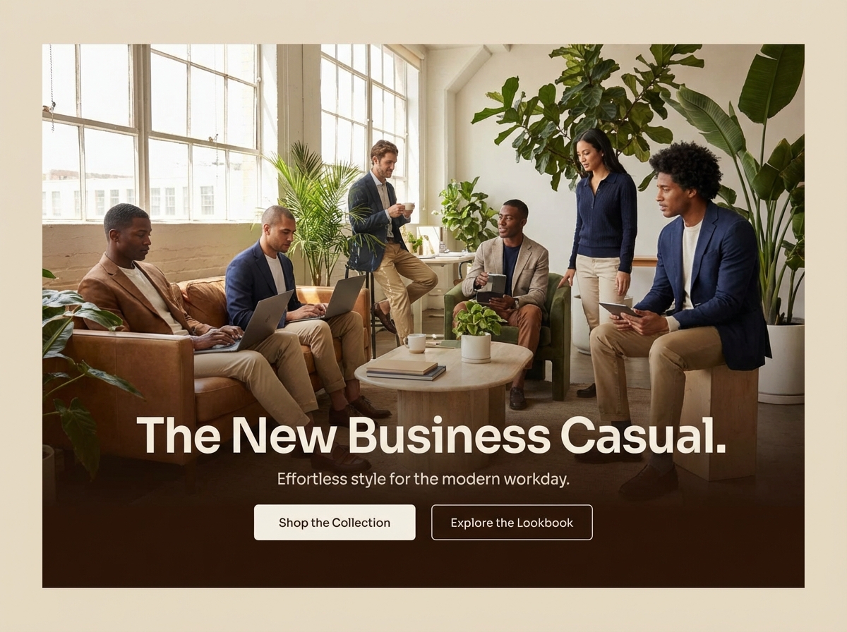 Create Your Business Casual Wardrobe Instantly | AI Builder website preview