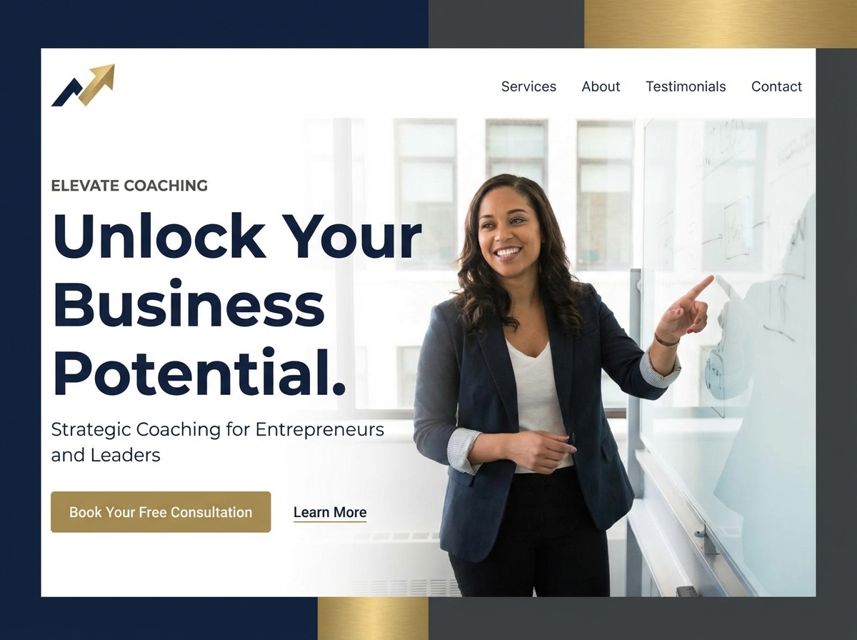 Build Your Authority Online with a Professional Business Coach Website website preview