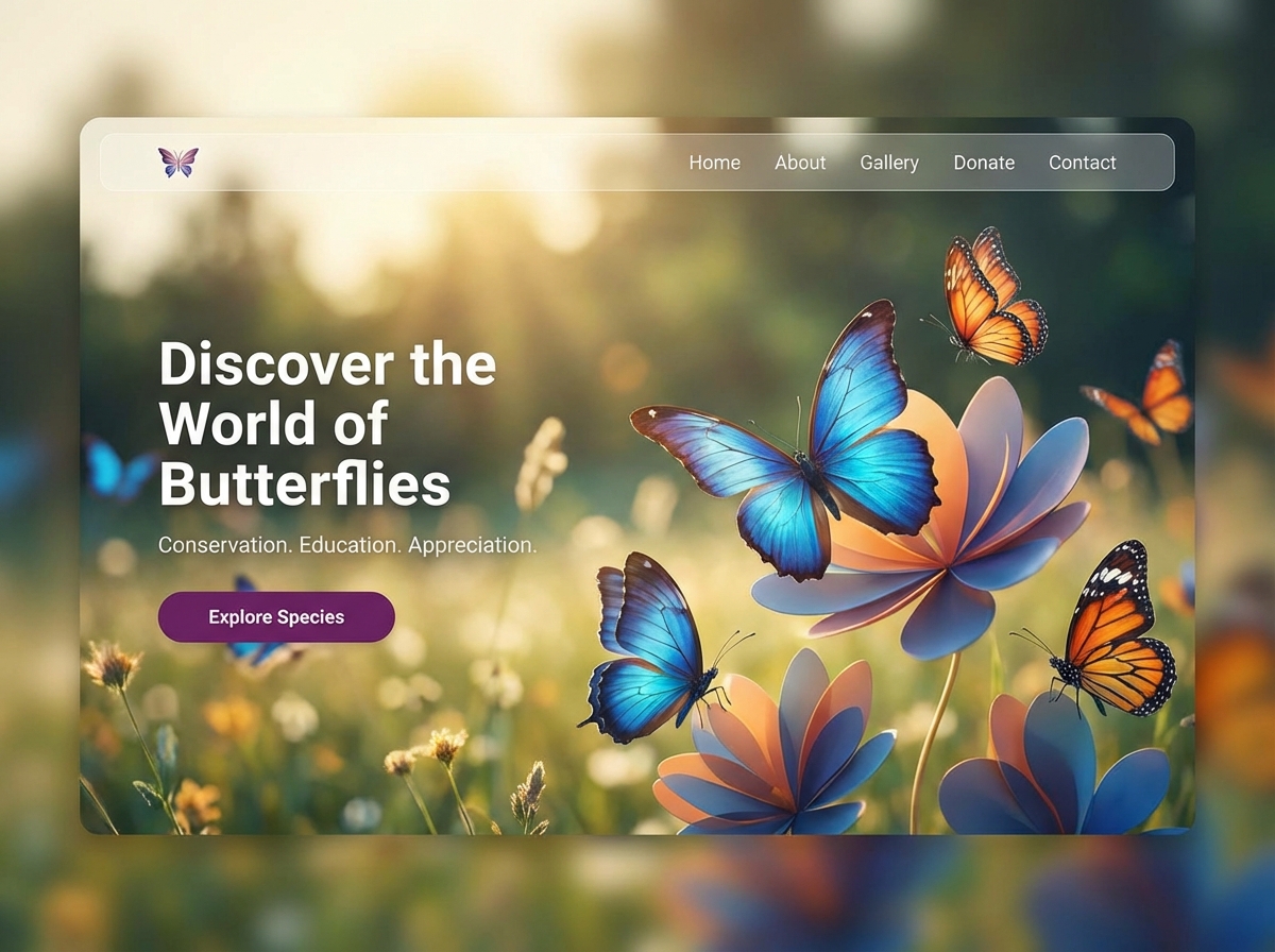 Build a Beautiful Butterfly Conservation Website website preview
