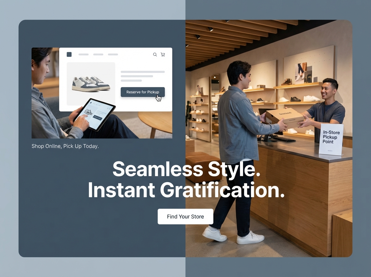 Build Your Online Shoe Store with Local Pickup website preview