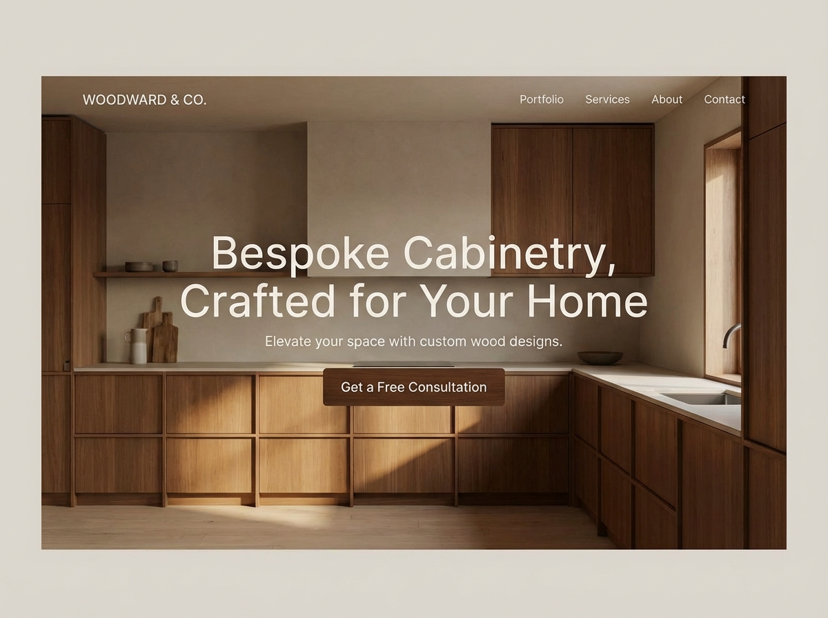 Build Your Online Showcase with a Cabinetmaker Website Builder website preview