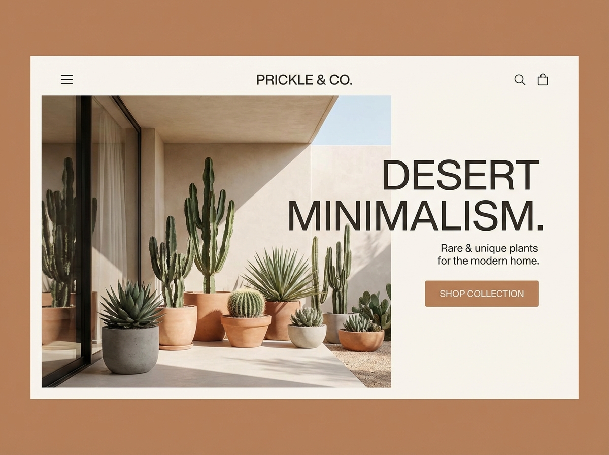 Make a Cactus and Succulent Garden Website | AI Builder website preview