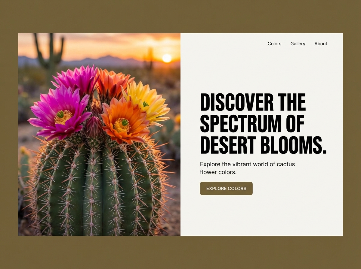 Showcase Vibrant Cactus Flower Colors Effortlessly website preview