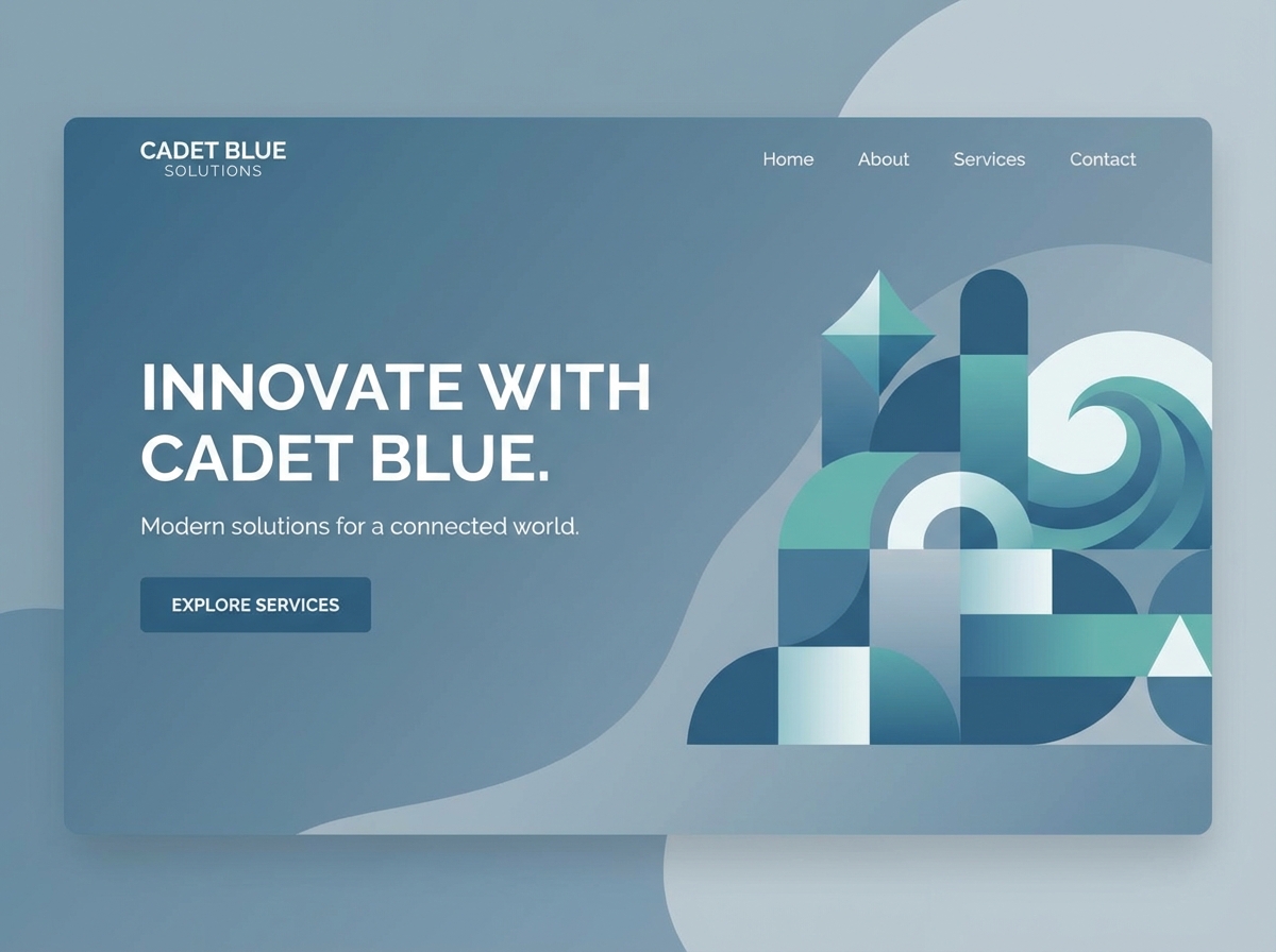 Mastering the Aesthetic of Cadet Blue with Grigora website preview