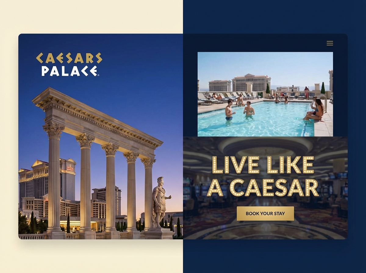 Make a Caesars Palace Travel Guide Website | AI Builder website preview
