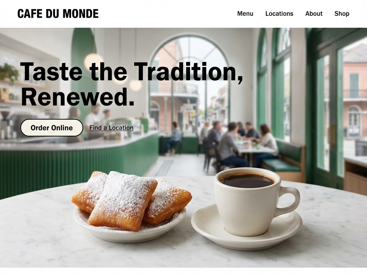 Build Your Dream Café Website website preview