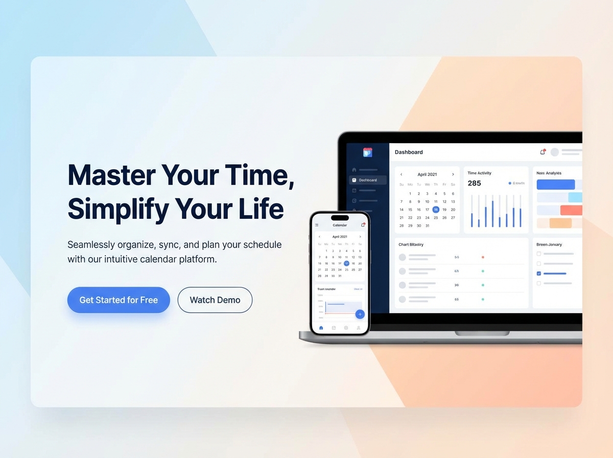 Build Dynamic Websites with a Built-in Calendar website preview