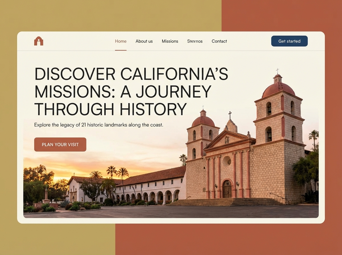 Build a Beautiful California Mission Website website preview