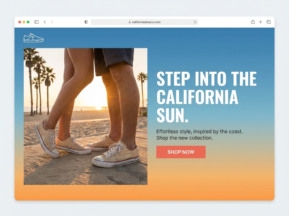 Build Your Stunning California Shoe Website website preview