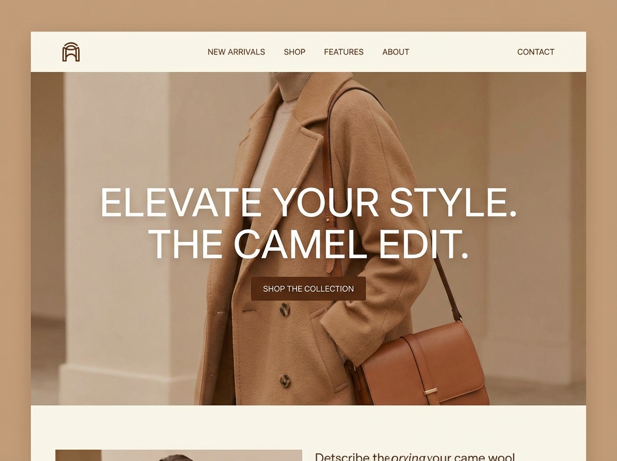 Build a Stunning Website for Your Next Camel Color Collection website preview