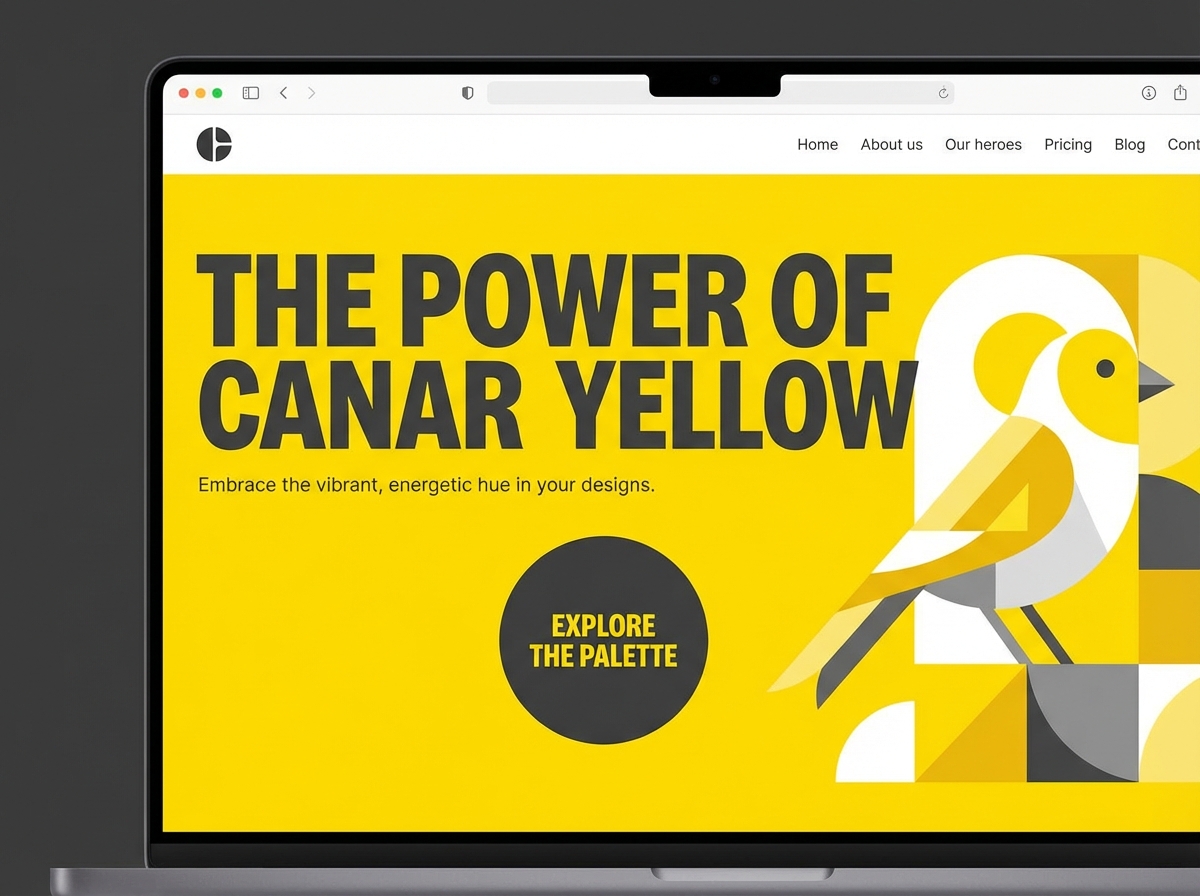 Create Visually Stunning Websites with Vibrant Canary Yellow Color website preview