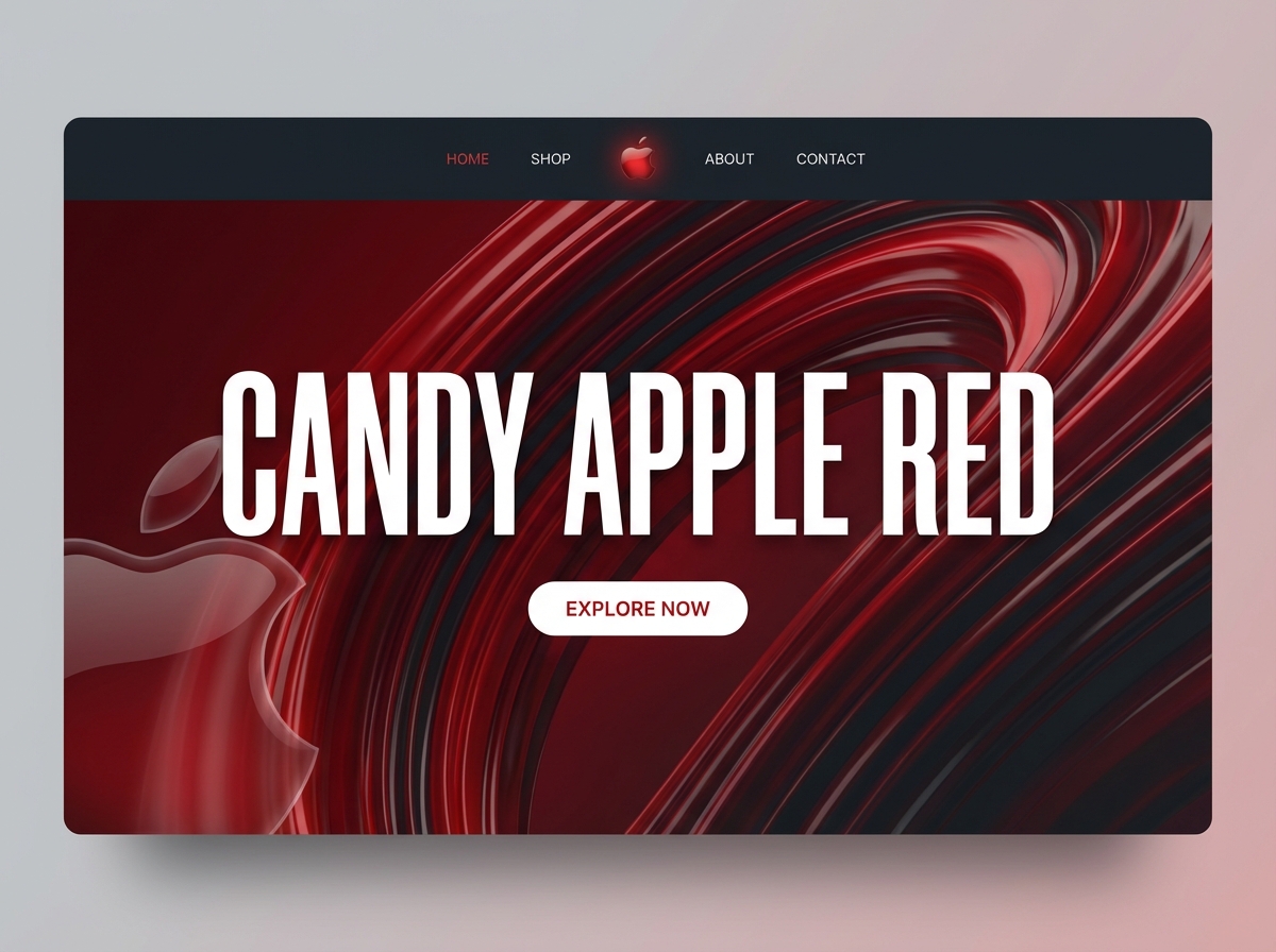 Unleash Vibrant Websites with Candy Apple Red website preview