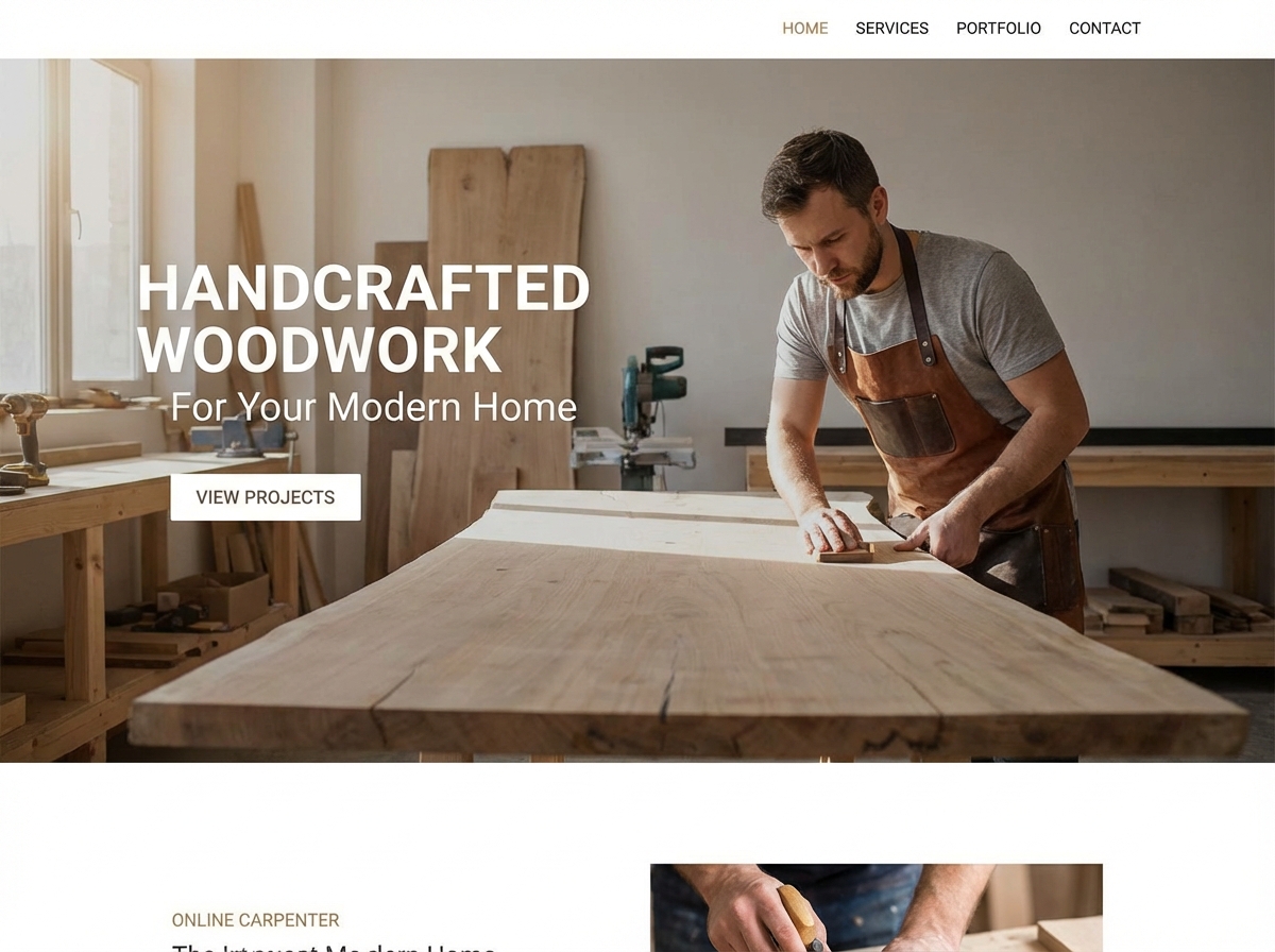 Build Your Online Presence with a Professional Carpenter Website Builder website preview
