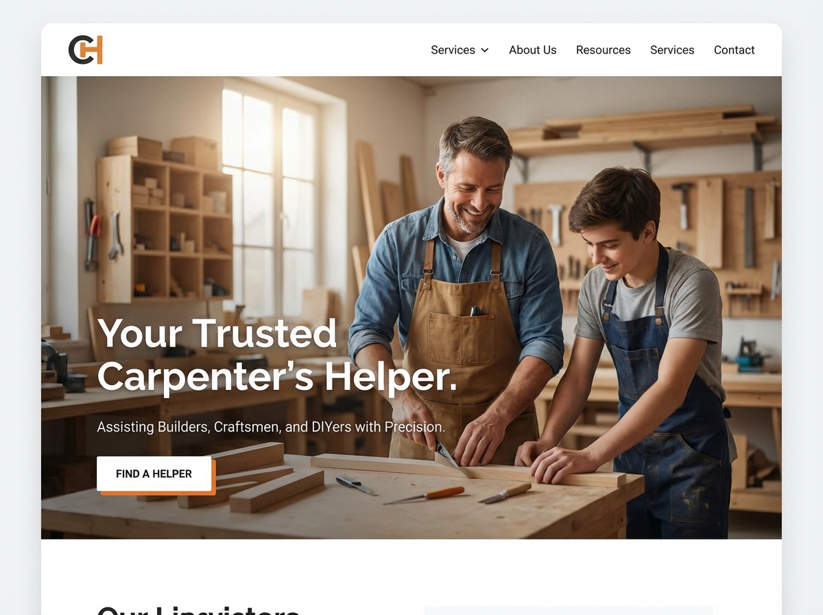 Build a Professional Carpenters Helper Website website preview