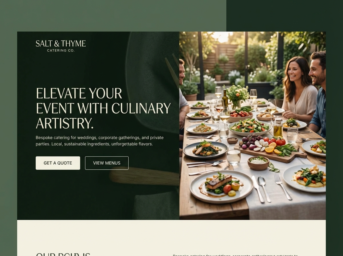 Build Your Online Presence for Your Catering Business website preview