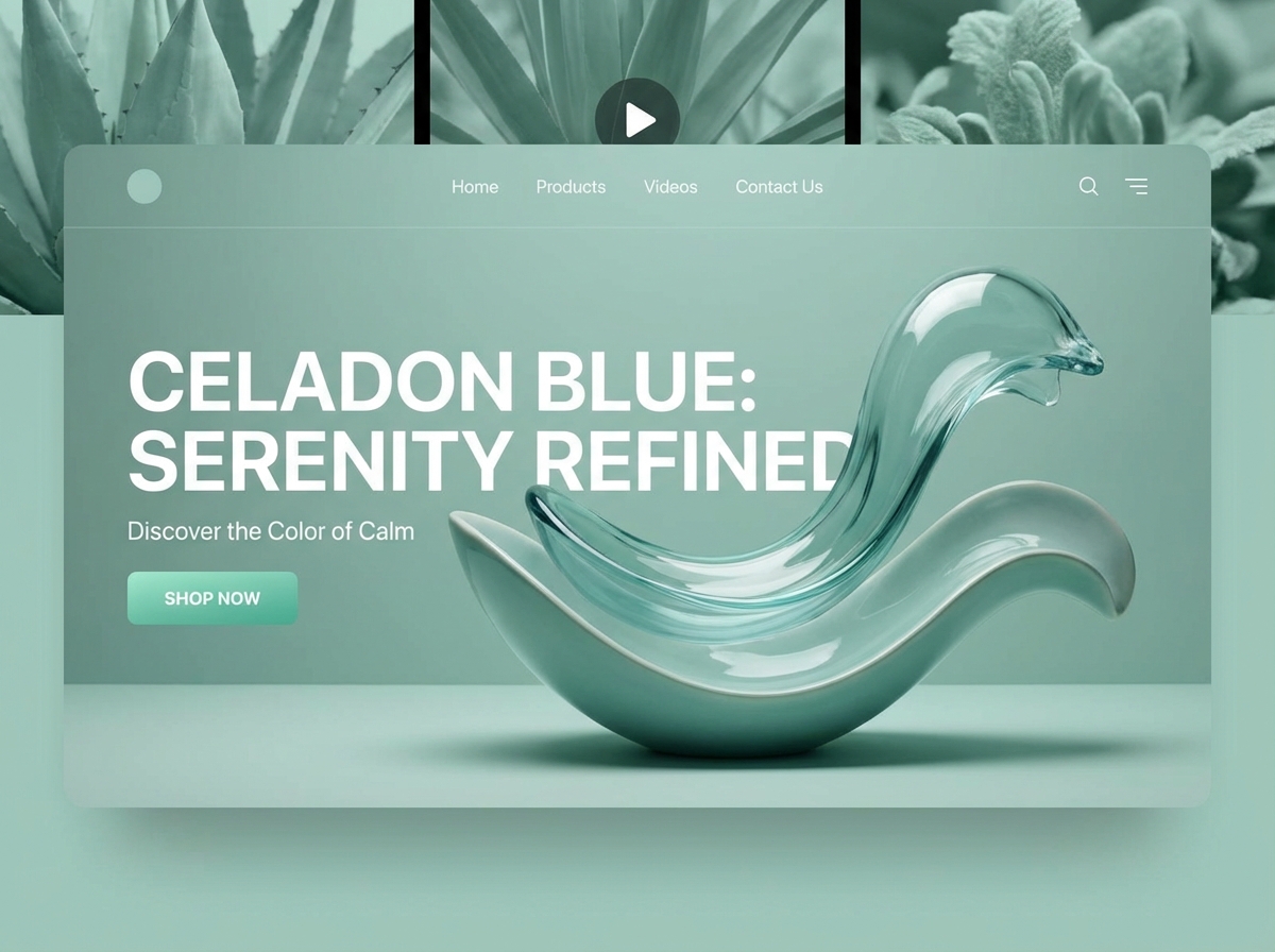 Inspire with Serenity: Discover the Power of Celadon Blue website preview