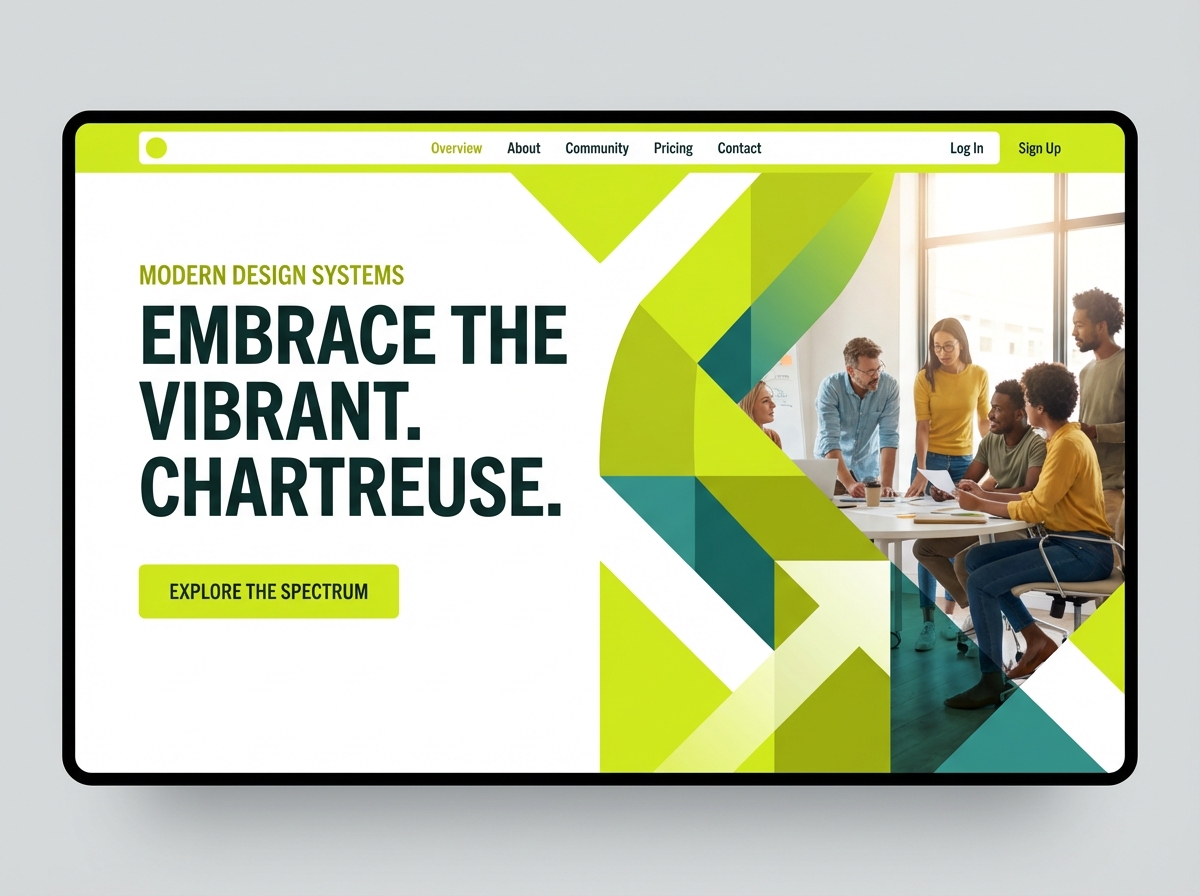 Unleash Your Vision with a Striking Chartreuse Color Website website preview