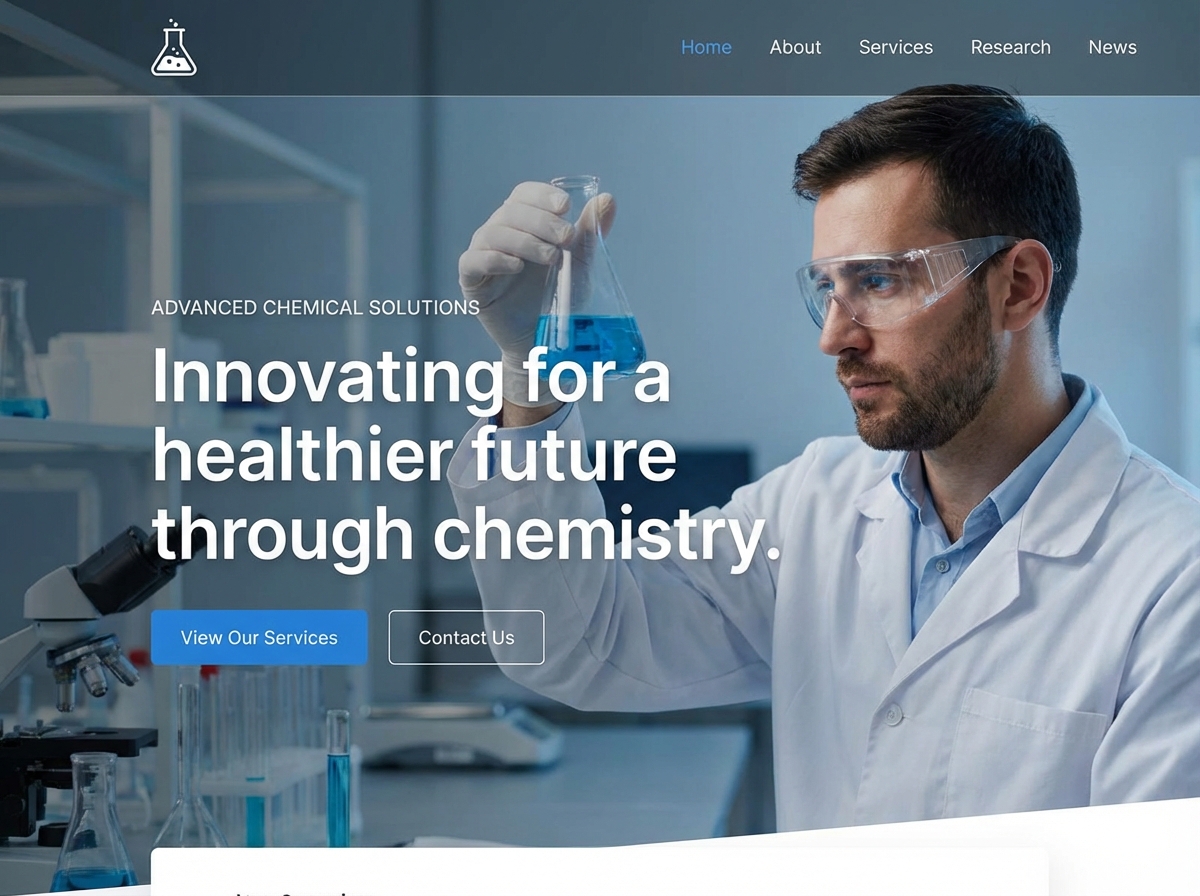 Build a Professional Chemist Website Today website preview