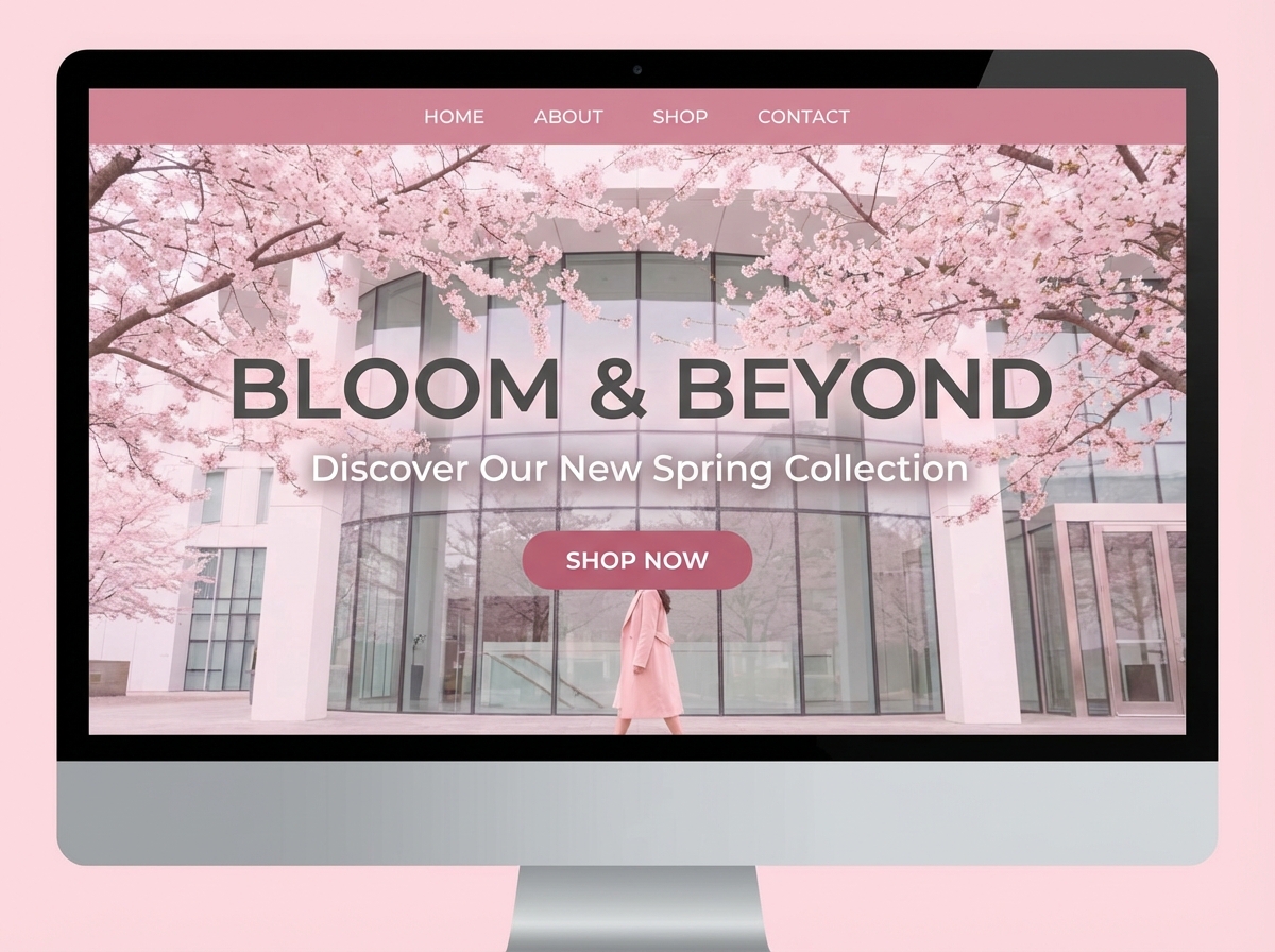 Unleash the Beauty of Cherry Blossom Pink website preview