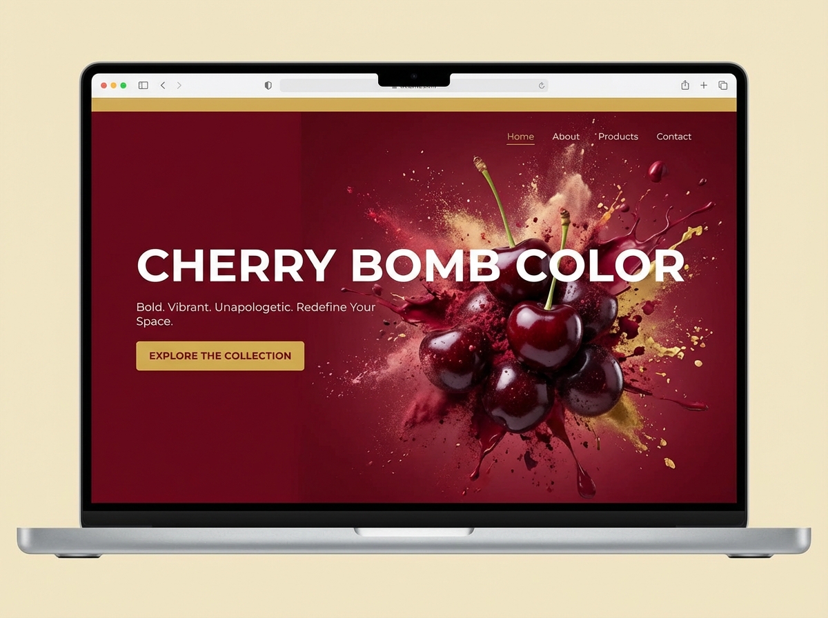 Unleash Your Vision with a Striking Cherry Bomb Color Website website preview