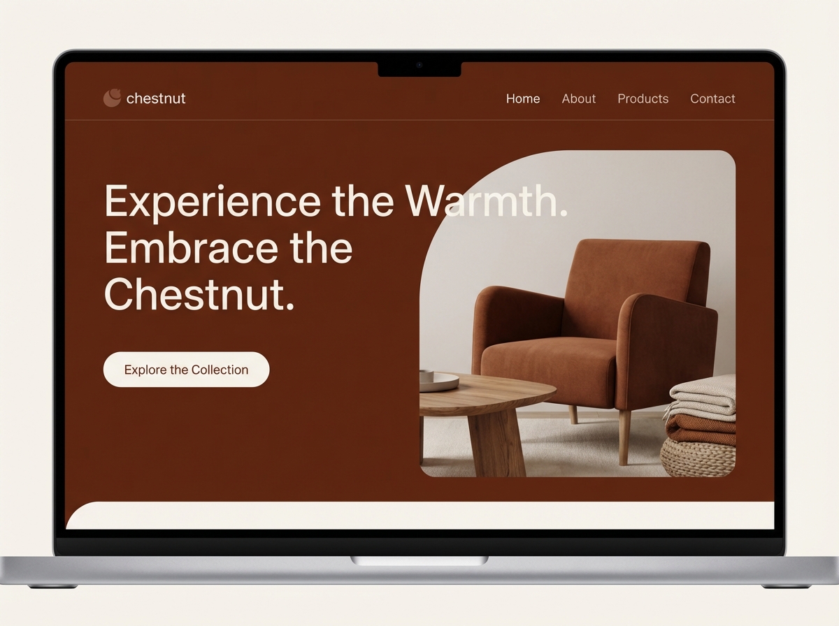 Unleash the Warmth with a Perfect Chestnut Color Palette website preview