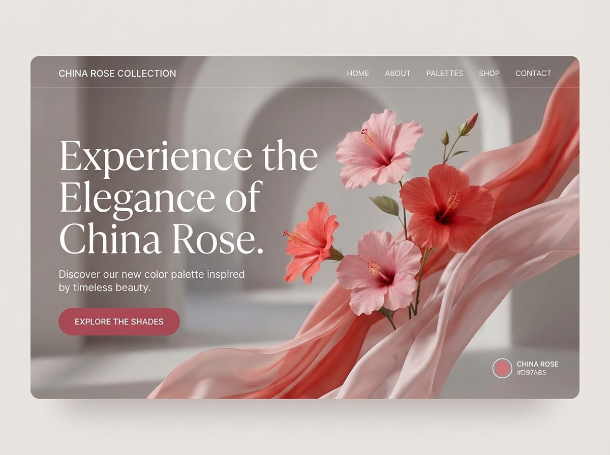 Unveil Your Vision with a Stunning China Rose Color Website website preview