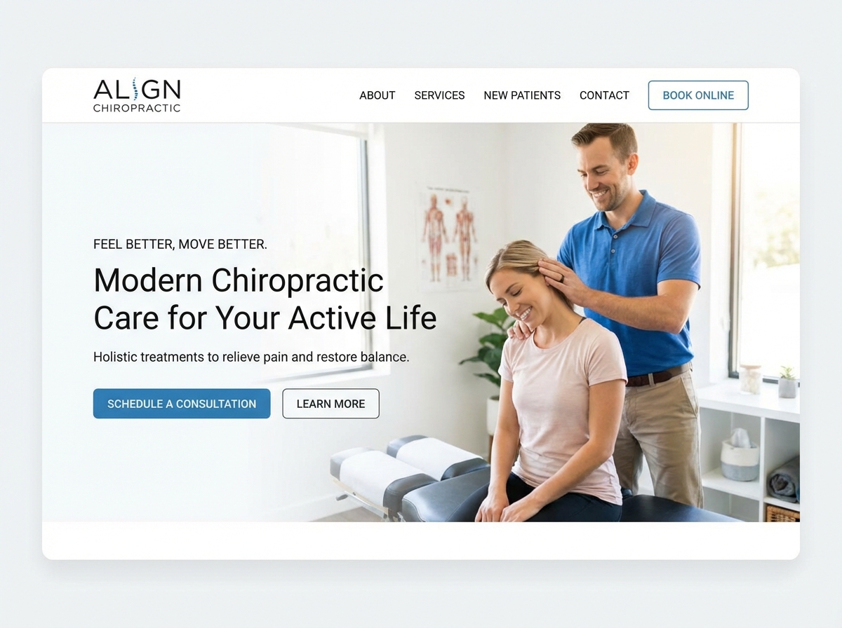 Build Your Premier Chiro Practice Website Today website preview